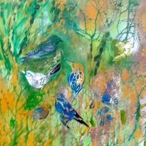 Fri fugle nr. 4 - 50x50cm (solgt)