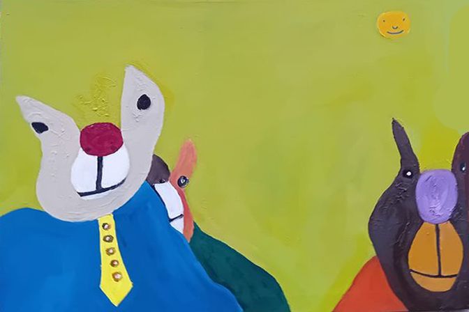 Rundt om hjørnet 60 x 80 cm