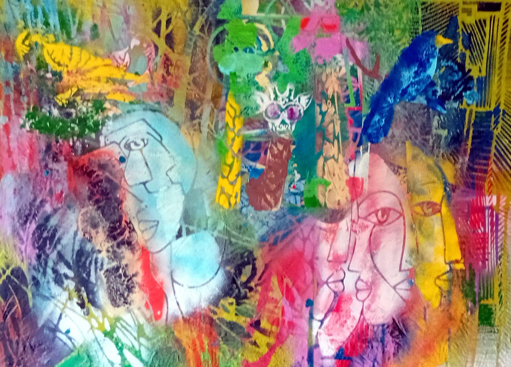 Se dig over skulderne 78 x 56 cm